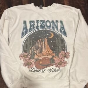 Arizona white crewneck hoodie
